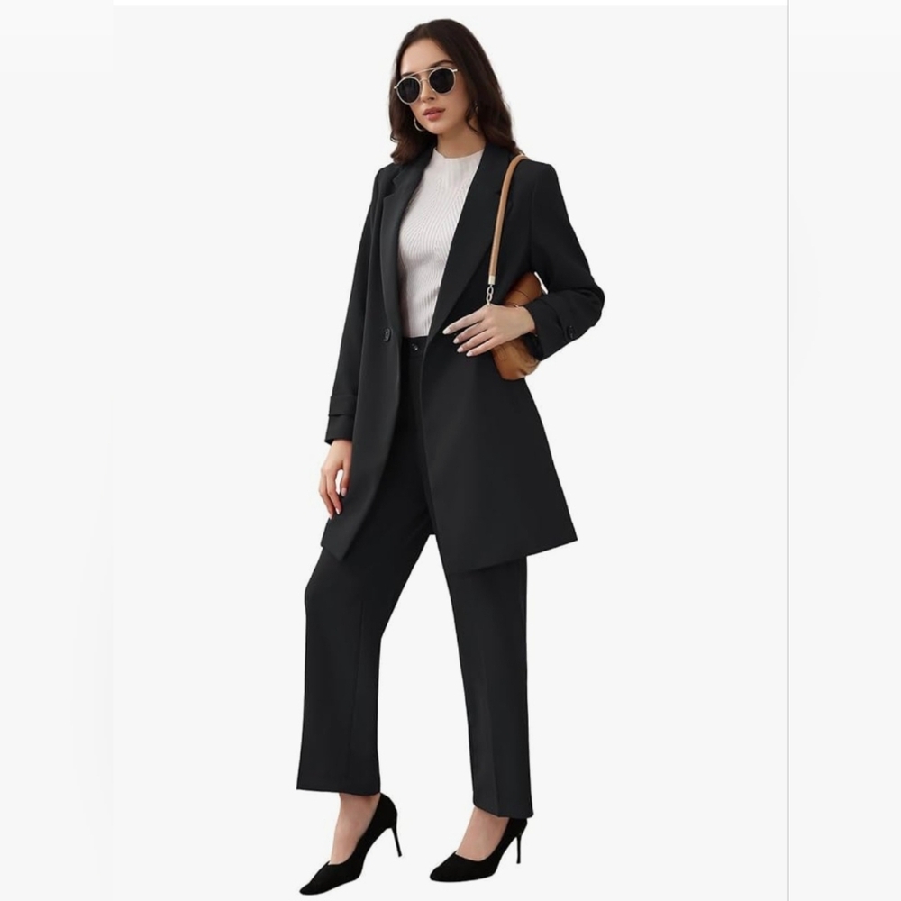 Louben Oversized Black Blazer with Lining Size 4Petite
